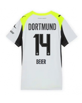 Billige Fotballdrakt Borussia Dortmund Maximilian Beier #14 Replika Bortedrakt Dame 2025-26 Kortermet Billige Fotballdrakt Borussia Dortmund Maximilian Beier #14 Replika Bortedrakt Dame 2025-26 Kortermet